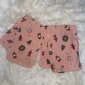 Festive Pink Kitchen Towels with Holiday Print